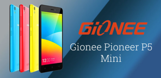 Gionee Pioneer P5 Mini Launched