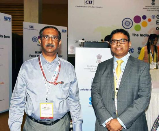 At CIITrade.in Launch Event - (Left to Right) - B.H. Anil Kumar, Joint Secretary to Government of India, Ministry of MSME and Mr. Nilesh Gopali - Country Head India - cloudBuy