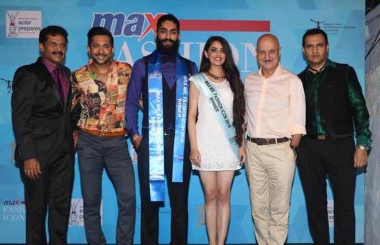 (L-R) Vasanth Kumar, Terence Lewis, Chirag Saluja, Laveena Keswani, Anupam Kher, Marc Robinson