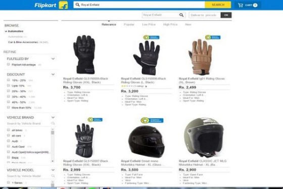 Royal Enfield to sell accessories & gear on Flipkart