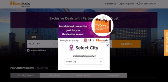 JLL India & HouseBolo.com Launch Online Home Carnival