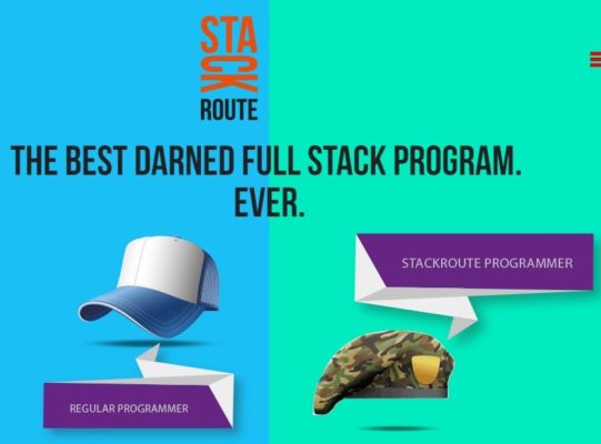 NIIT has introduced - StackRouteTM, an initiative to produce the world's best full stack programmers.  StackRouteTM aims to create multi-skilled, and multi-disciplinary programmers who can become key members of high-performance teams in top notch product engineering companies, start-ups, and IT firms. www.stackroute.in