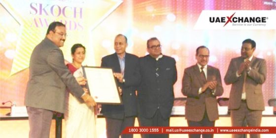  UAE Exchange India VP & CIO, Mr. Jos Babu receives “Skoch New Economy Award 2016”