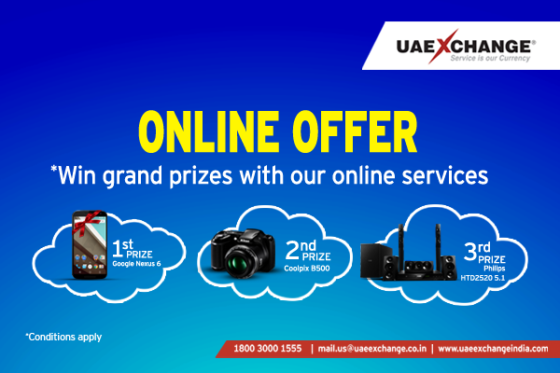 UAE Exchange India Offers Grand Prizes for Online Transactions