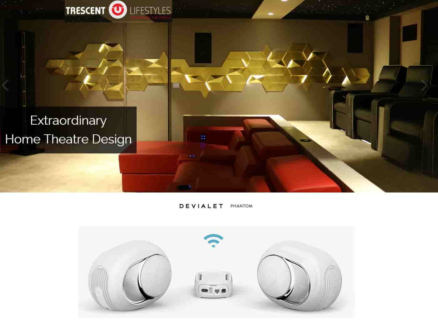 Trescent Lifestyles is the ultimate destination for those who appreciate cutting-edge technology in home theatres, audio-video and home automation systems in India. http://www.trescent.com/ | Founded in 2007 and based in Paris, Devialet is the premier start-up in the world for the excellence of its inventions in the sound field, with 107 patents and more than 60 International awards. en.devialet.com