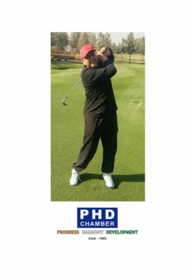 Gopal Jiwarajka - President PHD Chamber of Commerce inaugurating Pune Golf Tournament on Feb 25