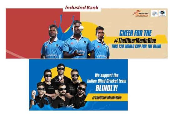 The IndusInd Bank Indian Blind Cricket team is ready for the second T20 World Cup Cricket for the Blind. At IndusInd Bank, we feel privileged to partner with CABI in their endeavour to promote Blind Cricket in India. Come, let’s support the Other Men in Blue blindly as they take on the world. https://theothermeninblue.com/