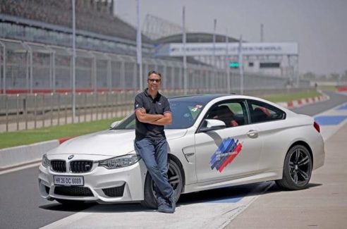 Vikram Pawah, President, BMW Group India with BMW M5 at BMW M Performance Training Program