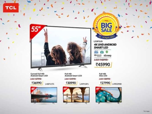 TCL WINS THE AUDIENCE’S HEART BY SELLING 20.5 MILLION UNITS in 2016 AND ANNOUNCES EXCITING DEALS ON LED TV ON AMAZON