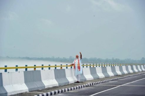 Modi inaugurates India's longest river bridge in Assam