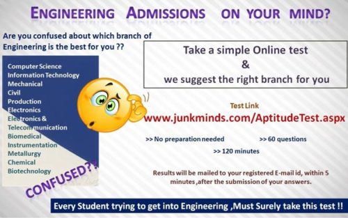 Junkminds.com to Help Students Choose the Right Engineering Stream