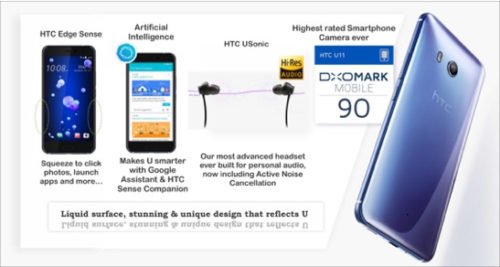 HTC launches flagship smartphone HTC U11