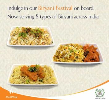 Jet Airways Biryani Festival: Guests in Economy get to savour eight varieties of the delectable Biryani during the Festival