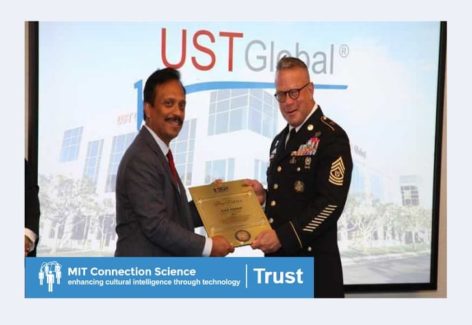 UST Global, a leading digital technology services company, today announced its collaboration with MIT Trust::Data Consortium. The alliance will focus on research and innovation of solutions for the data driven society of the future.