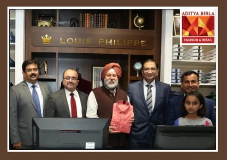 India’s Ambassador to Nepal, H.E. Manjeev Singh Puri (3rd from left) along with Mr. Vikram Shivadas, Director, International Markets, Aditya Birla Fashion and Retail Ltd. (2nd from left) and Mr. Rupesh Pandey, Director, RP Group Pvt. Ltd. (5th from left) at the inauguration of Aditya Birla Fashion and Retail Ltd's brand Louis Philippe at Labim Mall, Lalitpur