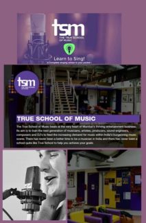 The Learn to Sing: True School is a mobile app that allows you to learn songs with the help of a virtual teacher, supported by a well crafted music curriculum powered by the True School of Music.