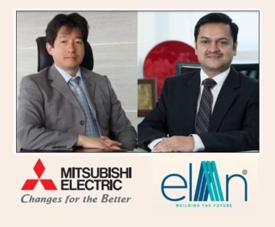 Ko Tanaka, Managing Director, Mitsubishi Elevator (L) and Raj Kumar Singhal, CEO, Elan Group (R)
