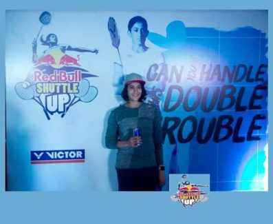 Red Bull Athlete Ashwini Ponnappa at the Red Bull Shuttle Up Launch PC in Hyderabad