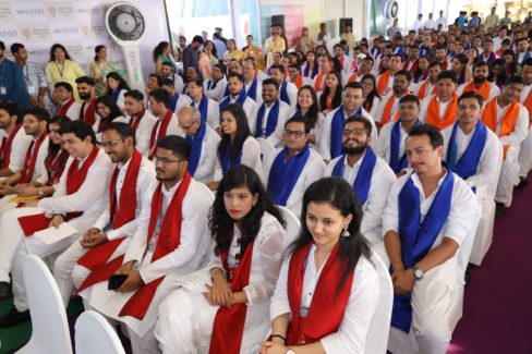 Graduating batch dressed in Ethnic Attire