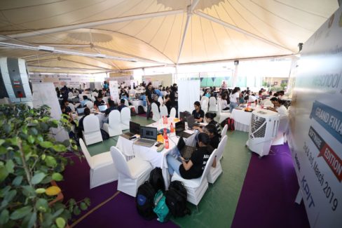 Teams at work at SIH 2019, Mumbai WeSchool Campus